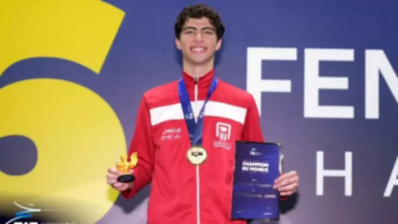 وزير الشباب والرياضة يهنئ يوسف شامل بذهبية العالم للسلاح في البرازيل