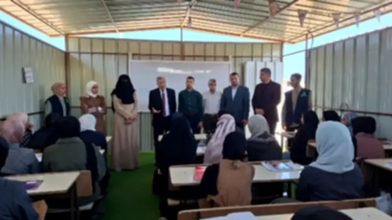 وفد المعاهد الأزهرية بغزة يزور منظمة علماء بلا حدود في خان يونس لتعزيز التعاون التعليمي