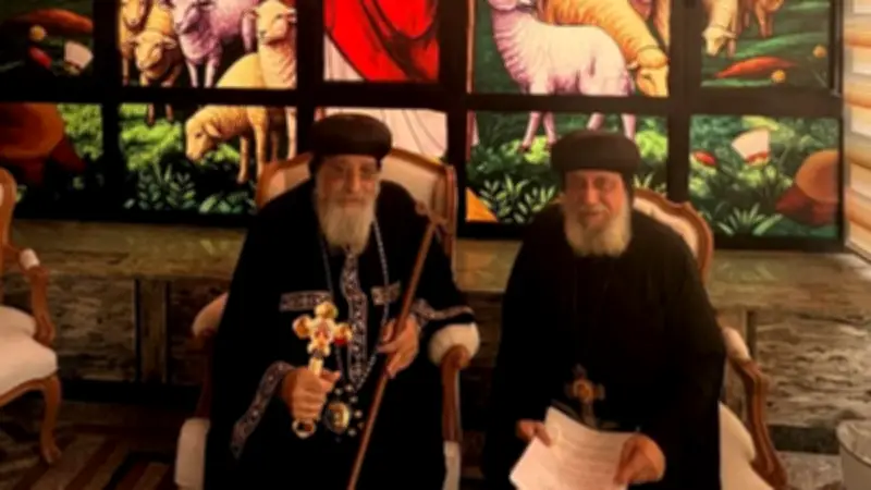 البابا تواضروس يستقبل الأنبا توماس للتهنئة بعيد القيامة ومناقشة الشؤون الرعوية