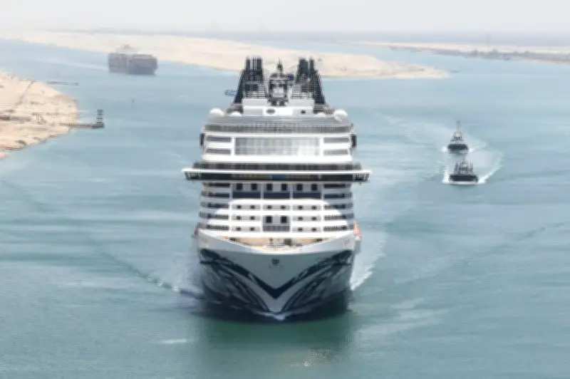 لأول مرة: سفينة MSC EURIBIA السياحية تعبر قناة السويس في رحلة تاريخية
