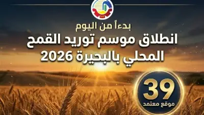 انطلاق موسم توريد القمح المحلي 2026 بالبحيرة عبر 39 موقعًا معتمدًا