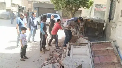 إزالة 22 حالة تعدٍ في الإسكان الاقتصادي بشبين الكوم بالمنوفية