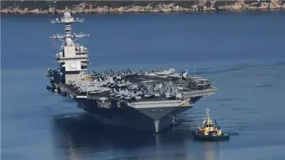 حاملة الطائرات الأمريكية فورد تغادر الشرق الأوسط بعد 309 أيام قياسية