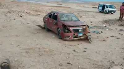 إصابة 5 أشخاص في انقلاب سيارة ملاكي بطريق سيوة