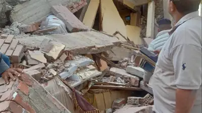 إصابة شخصين في انهيار منزل من 5 طوابق ببنها