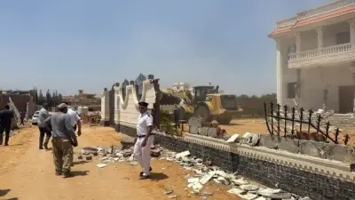 إزالة فورية لتعديات على 8 أفدنة في العبور الجديدة وضبط 30 وصلة مياه مخالفة