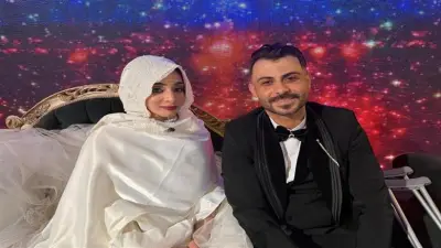 من أروقة المستشفى إلى قاعة الزفاف بساق واحدة وعكازين.. انتصار الحب على جراح الحرب في غزة