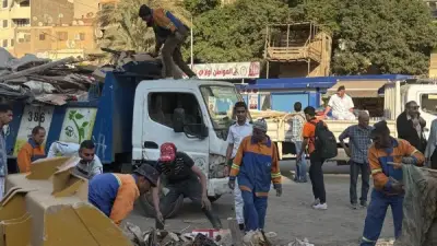 حملة مكبرة لإزالة الإشغالات بمحيط مترو عين شمس لاستعادة الانضباط المروري