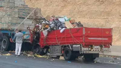 مصرع شخصين في حادث تصادم مروع بالصحراوي الشرقي أمام الشيخ فضل بالمنيا