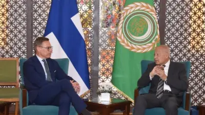 لقاء أبو الغيط والرئيس الفنلندي بالقاهرة يناقش القضية الفلسطينية والاعتداءات الإيرانية