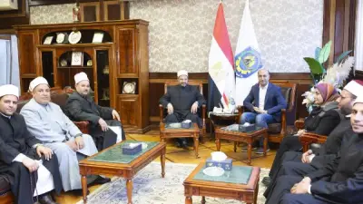 رئيس جامعة دمنهور يستقبل وفد وعظ البحيرة لتعزيز التعاون في بناء الوعي والقيم