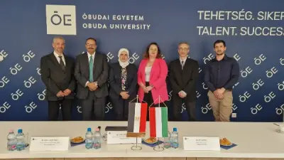 وفد جامعة بنها يزور جامعة أوبودا المجرية لتعزيز التعاون في الهندسة والبحث العلمي