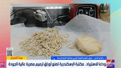مسؤول بمكتبة الإسكندرية: مشروع ورق الترميم خطوة لتوطين الصناعة في مصر
