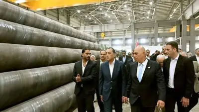 مدبولي يفتتح مصنع جو ستيل للصلب في السخنة لدعم الصناعات الثقيلة