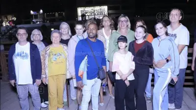 ممشى كورنيش النيل ببني سويف يستقبل فوجاً سياحياً روسياً