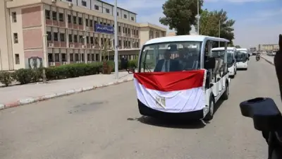 تشغيل حافلات كهربائية لنقل المرضى داخل مستشفيات قنا الجامعية