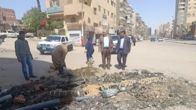 بني سويف تواصل إنشاء بالوعات الأمطار لتحسين تصريف المياه بالشوارع