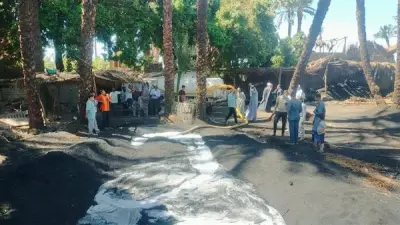 إزالة مكامير فحم مخالفة بقريتي المعصرة والواسطى في أسيوط حفاظاً على البيئة