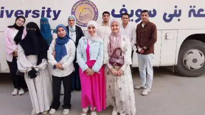 كلية الآداب ببني سويف تشارك في قافلة طبية توعوية بقرية بني ماضي