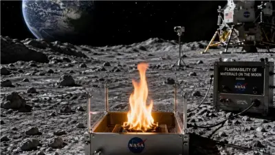 ناسا تشعل حريقًا متعمدًا على القمر لدراسة سلوك اللهب في الجاذبية المنخفضة