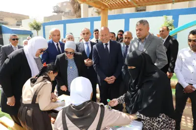 محافظ القاهرة يفتتح تطوير مدرسة التربية الفكرية بروضة الفرج