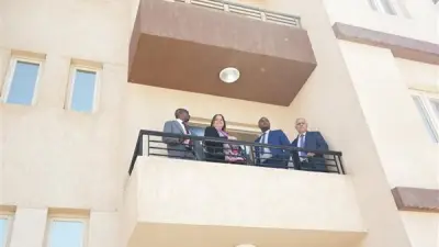 وزير البنية التحتية الرواندي يزور وحدات سكن لكل المصريين بحدائق العاصمة