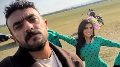 العوضي ومي عمر في كواليس فيلم شمشون ودليلة.. صورة جديدة