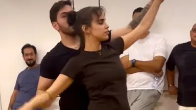 نور عمرو دياب تحتفل بيوم الرقص العالمي مع خطيبها ياسين رشدي