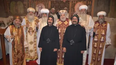 رسامة راهبين جدد بدير الأنبا أنطونيوس بالبحر الأحمر بمشاركة أساقفة كبار