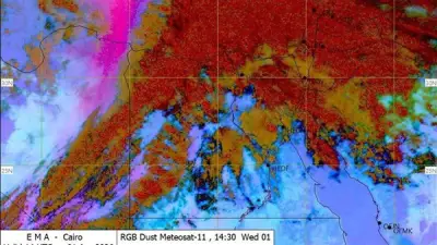 الأرصاد الجوية: أمطار متفاوتة ورياح مثيرة للأتربة على مناطق متعددة الأربعاء