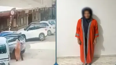 القبض على سيدة مريضة نفسياً بكسر فانوس سيارة في البحر الأحمر بعد تداول فيديو على مواقع التواصل
