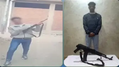 ضبط عامل بالدقهلية بعد نشر فيديو استعراضي لسلاح بلاستيكي لزيادة المشاهدات