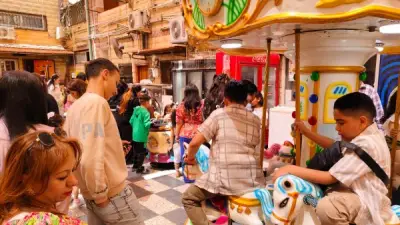 كرنفال عيد القيامة بكنيسة الأنبا بيشوي في بورسعيد يتحول إلى مدينة ألعاب ترفيهية شاملة