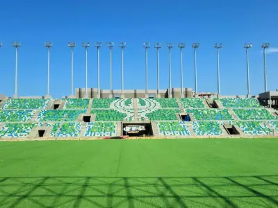 عاجل: الانتهاء من أعمال تركيب وزراعة النجيل باستاد المصري الجديد