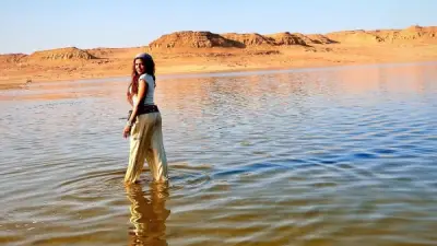 ناهد السباعي تخطف الأنظار في ظهور طبيعي من الفيوم وتكشف تفاصيل دورها في 'المتر سمير'