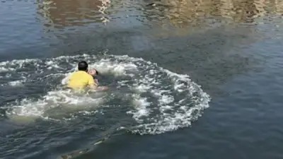 إنقاذ ربة منزل من الغرق في بحر تنهله بالفيوم بعد سقوطها واستغاثتها