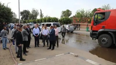 محافظ القاهرة يتفقد حريق مخزن خردة بمدينة نصر ويؤكد عدم وجود إصابات