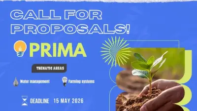 فتح باب التقدم للنداء التاسع لبرنامج PRIMA لدعم مشروعات البحث في الزراعة وإدارة المياه