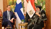 البابا تواضروس يؤكد استمرار دعوته لإيقاف الحروب ويستقبل الرئيس الفنلندي في القاهرة