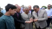 محافظ قنا يطلق إشارة بدء موسم حصاد القمح من مزرعة حقلية في دندرة