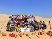 طلاب آداب كفر الشيخ ينفذون مشروعاً تطبيقياً للرفع المساحي بمحمية رأس محمد