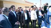 وزير الرياضة ومحافظ شمال سيناء يتفقدان حمام السباحة الأوليمبي بالعريش