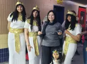 عروض الأراجوز والمهرج تسرق الأضواء في افتتاح مترو القاهرة الجديد