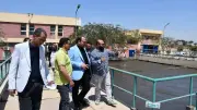 رئيس مياه الشرب بالجيزة يتفقد محطة معالجة صرف صحي أم دينار بمنشأة القناطر