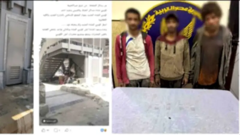 ضبط 3 عاطلين بحوزتهم مخدر البودر تحت كوبري مشاة بشبرا الخيمة