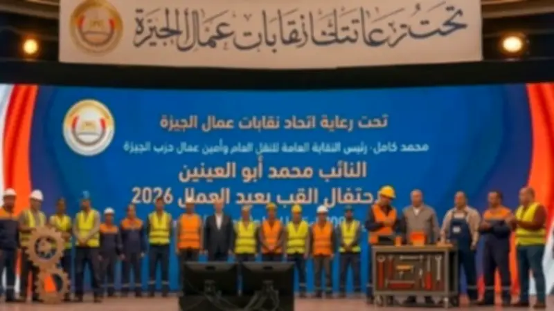 اتحاد عمال الجيزة يكرم 300 متميز بحضور المحافظ وأبو العينين