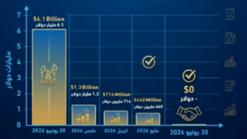 تطور خفض مستحقات شركاء البترول إلى 440 مليون دولار في مايو 2026