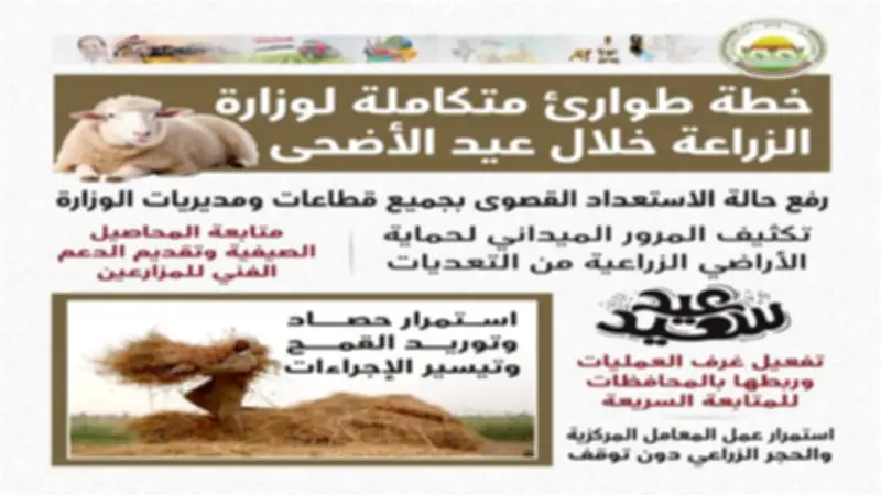 طوارئ في الزراعة لعيد الأضحى: ذبح مجاني في 497 مجزراً وتصدي للتعديات