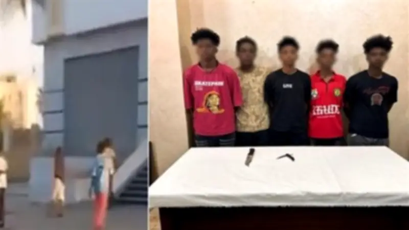 القبض على 5 صبية بالمنوفية لرشق السيارات بالحجارة وضبط أسلحة بيضاء