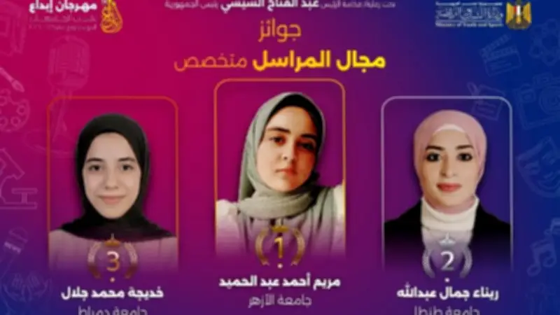 طلاب جامعة طنطا يحصدون 8 جوائز في 4 مجالات بمهرجان إبداع